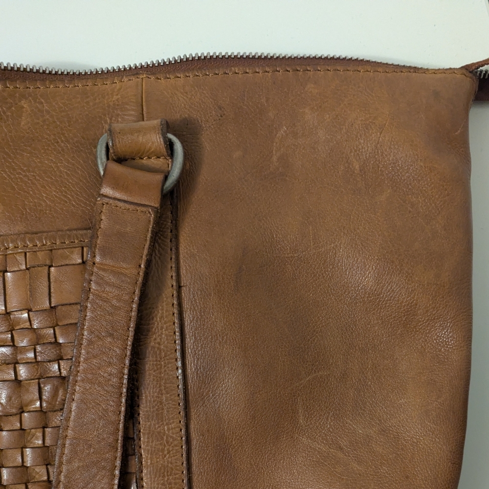 Vilenca Holland, Brown Cognac Leather Purse Shoulder Bag Tote 🤎 - Picture 11 of 12